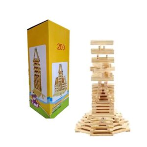 Blocs Construction Bois 200 Pièces | Jeu Architecte Enfant | Maroc