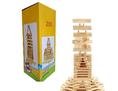 Blocs Construction Bois 200 Pièces | Jeu Architecte Enfant | Maroc
