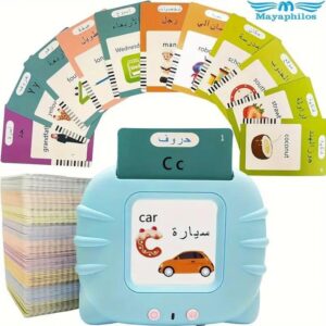 Machine d'Apprentissage Bilingue Arabe-Anglais avec 255 Cartes Flash - Lecteur Électronique Éducatif Parlan