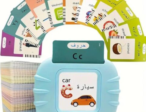 Machine d’Apprentissage Bilingue Arabe-Anglais avec 255 Cartes Flash – Lecteur Électronique Éducatif Parlan