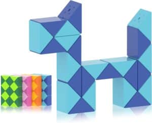 Snake Cube Fidget Puzzle Transformable 24 Blocs - Casse-Tête Twist Anti-Stress Créatif