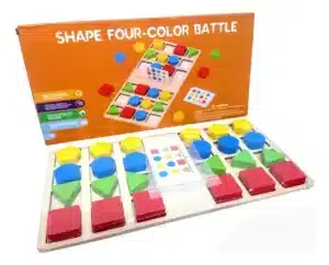 Jeu de Logique Four Color Battle - Jeu Éducatif de Mémoire et Réflexion avec Formes Géométriques
