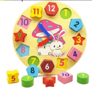 Horloge Éducative en Bois Montessori