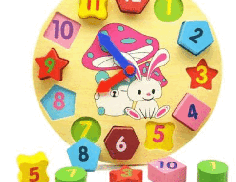 Horloge Éducative en Bois Montessori