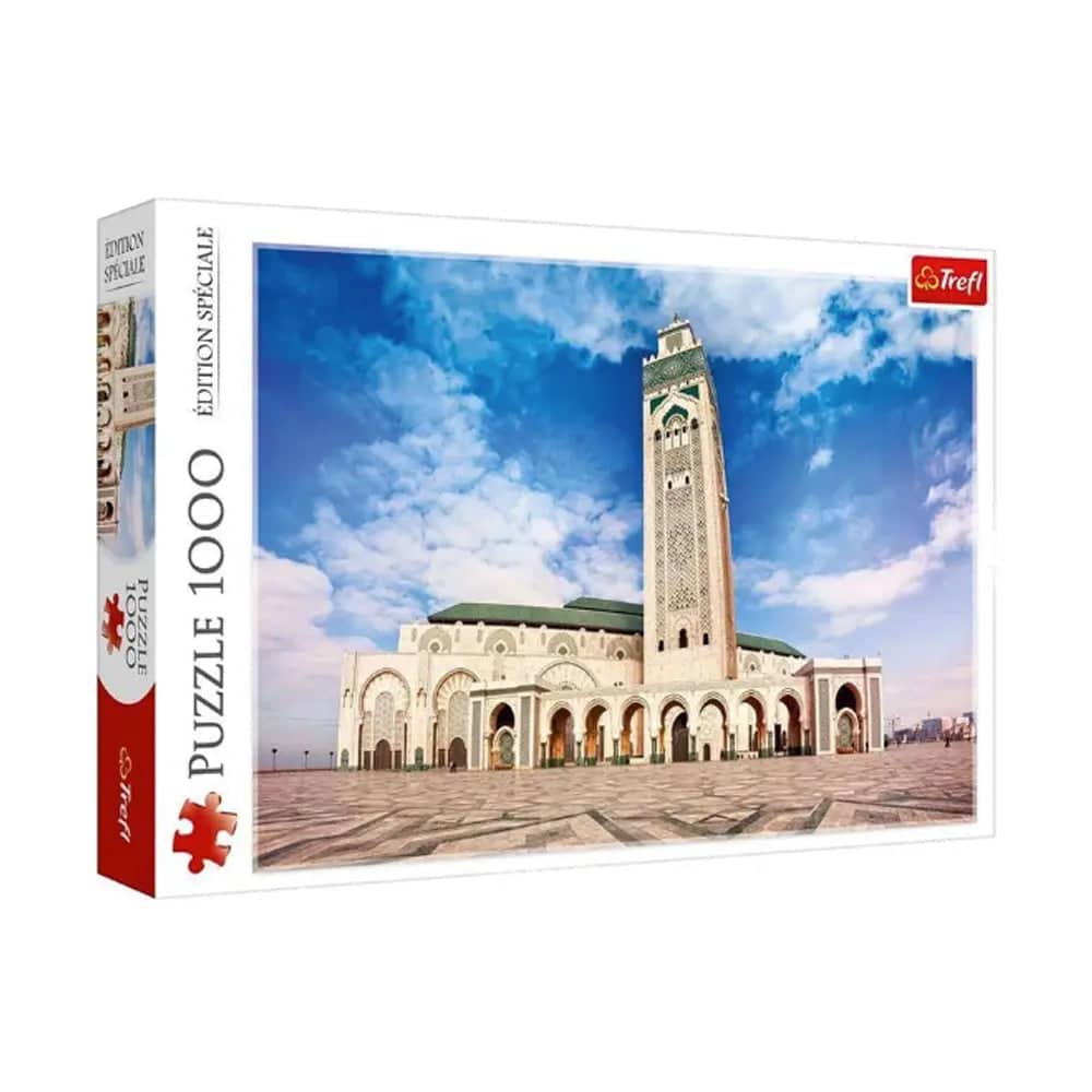 Puzzle Trefl 1000 Pièces Mosquée Hassan II Casablanca – Casse-Tête Monument Religieux Marocain Architecture