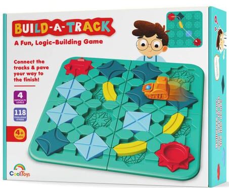 Jeu de Construction de Route Logique Build-A-Track – Puzzle de Chemin avec 118 Défis et Véhicule Mobile