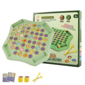 Jeu de Mémoire Flip Chess Animaux - Plateau Hexagonal Memory Match 2-4 Joueurs -