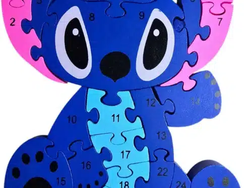 Puzzle Bois Stitch Disney 26 Pièces | Lilo & Stitch Numéroté | Maroc